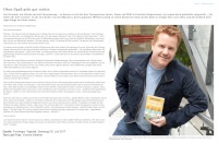 Vorschaubild: Artikel aus dem Freisinger Tagblatt zum Roman Sie haben ihr Ziel erreicht. Auf dem Foto steht der Autor an einer Treppe und hat seinen Roman in der Hand.