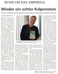 Vorschaubild: Zeitungsartikel aus dem Freisinger Tagblatt vom 31.10.2019. Zwischen dem Text ist ein Bild des Autors, der seinen neuen Roman INSELHIPPIES in der Hand hält.