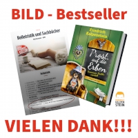 Vorschaubild: Prost, auf die Wirtin, Kalpenstein's zweiter Provinzkrimi ist wieder BILD-Bestseller geworden. Auf diesem Bild ist das Cover des Buches zu sehen und die BILD-Bestsellerliste der KW 11.