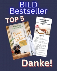 Vorschaubild: Das Buch PROST, AUF DEN DOKTOR ist BILD-Bestseller Platz 4. Auf dem Foto ist das Buch und die Bestsellerliste zu sehen.